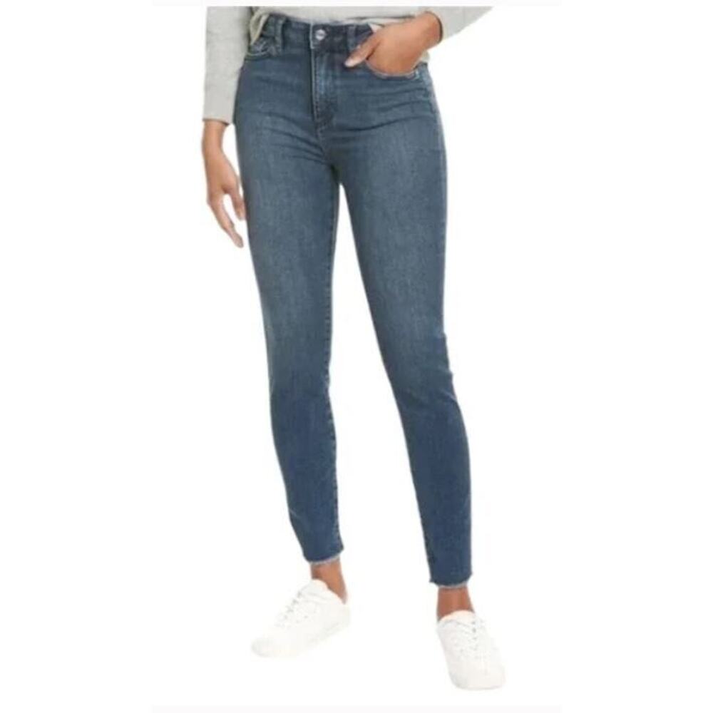 1. State Women's Raw Hem Skinny Blue Jeans in Meadow Wash Size 24 MSRP $99